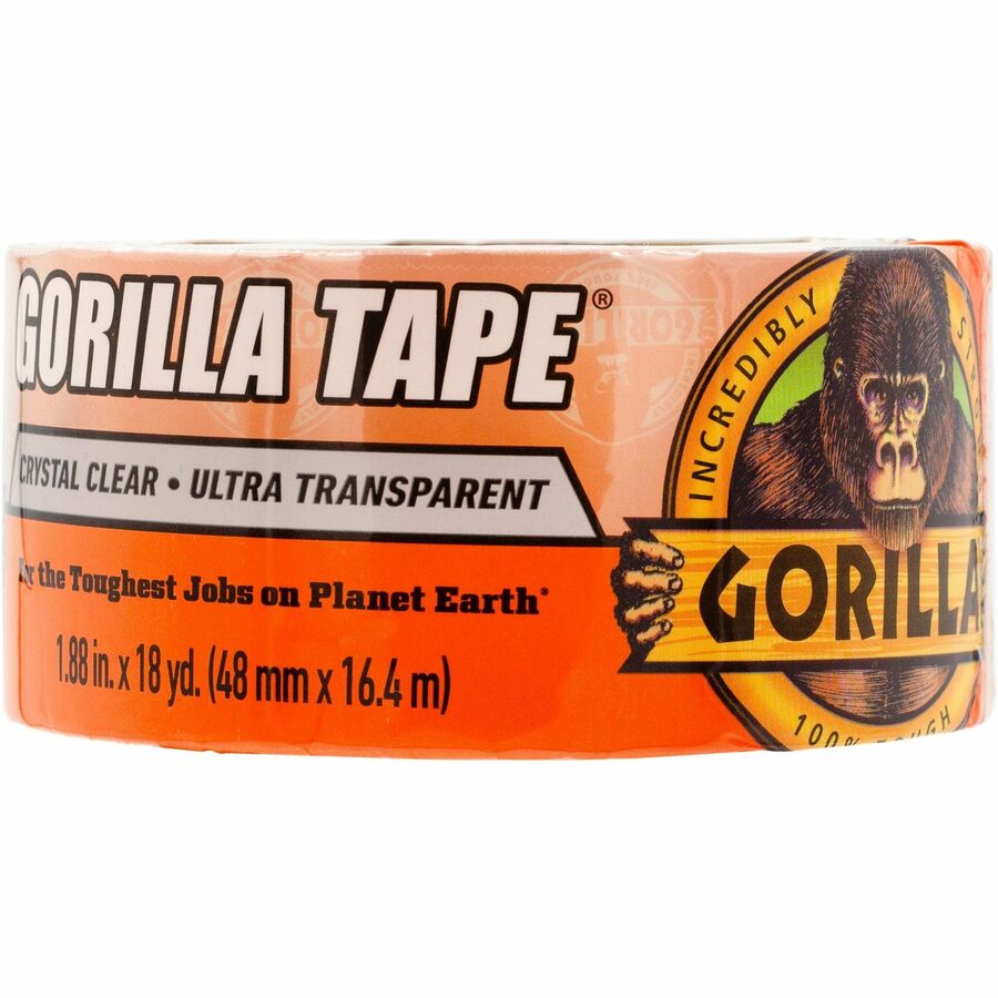 Gorilla Crystal Clear Tape - 18 yd Length x 1.88" Width - Clear - 1 Each