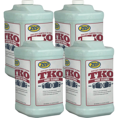 Zep TKO Hand Cleaner - Lemon Lime Scent - 1 gal - Dirt Remover, Grime Remover, Grease Remover - Hand - Blue, Opaque - Solvent-free, Heavy Duty, Non-flammable - 4 / Carton