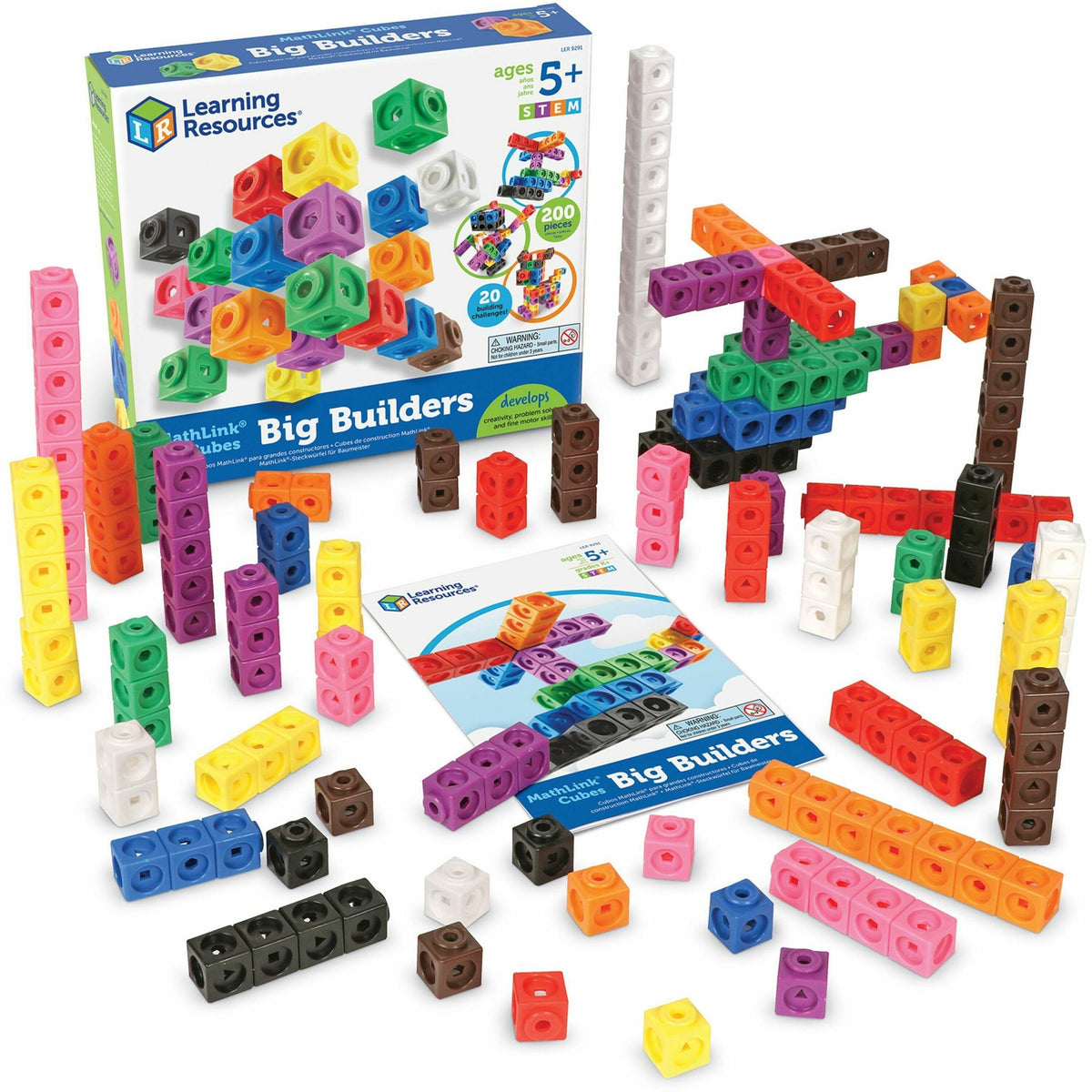Learning Resources MathLink Cubes Big Builders - Play Cube - 5-9 Year - Multi