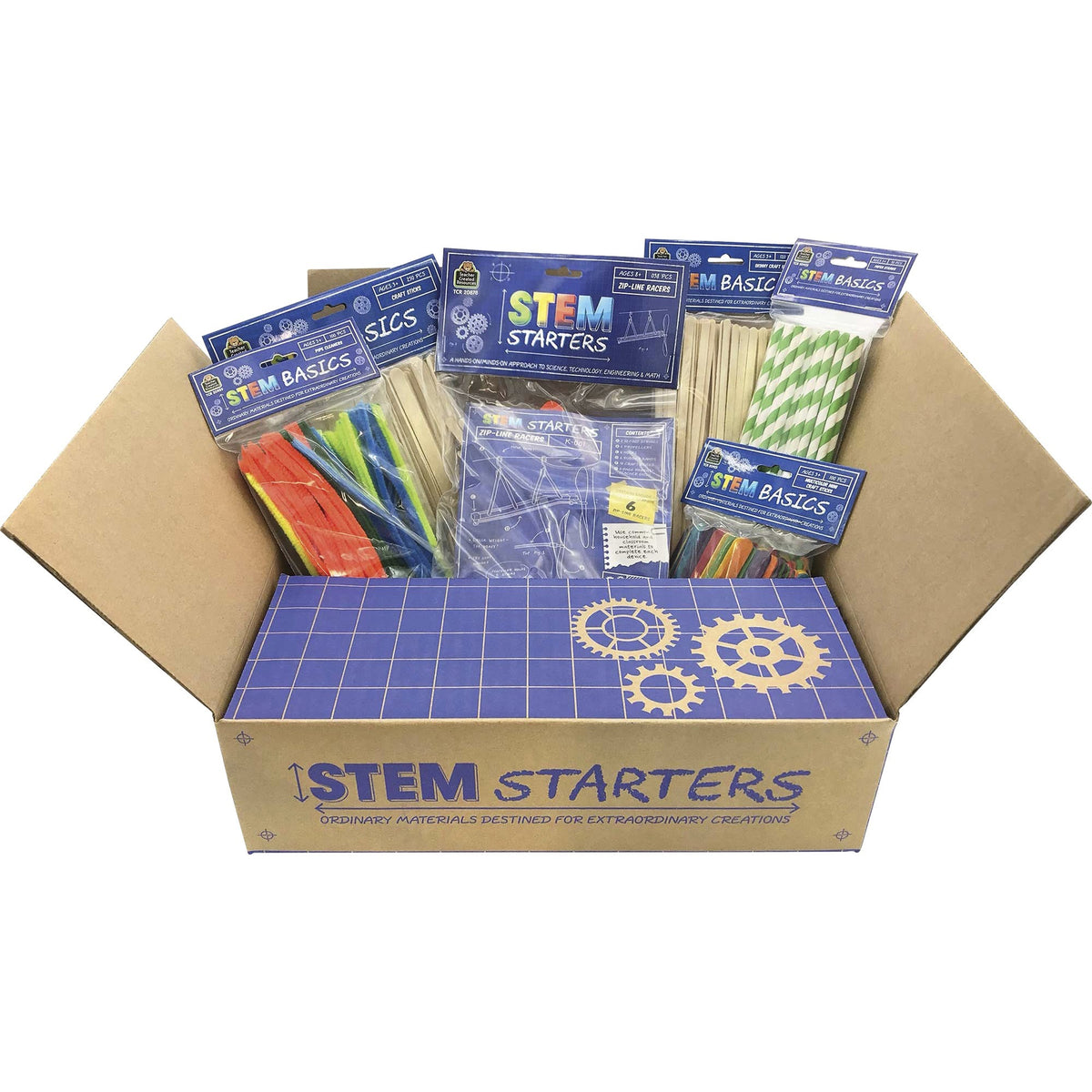 Teacher Created Resources STEM Starters Zip Line Kit - Project, Student, Education, Craft - 4" Height x 11" Width x 13.50" Length - Multi - 1 Kit