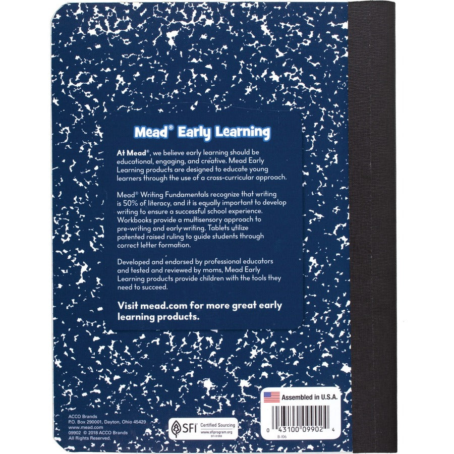 Mead Primary K-2 Creative Story Journal - 100 Sheets - 200 Pages - Printed - Book Bound - 7 1/2" x 9 1/2" Sheet Size - Durable Cover, Manuscript Alphabet - 1 Each