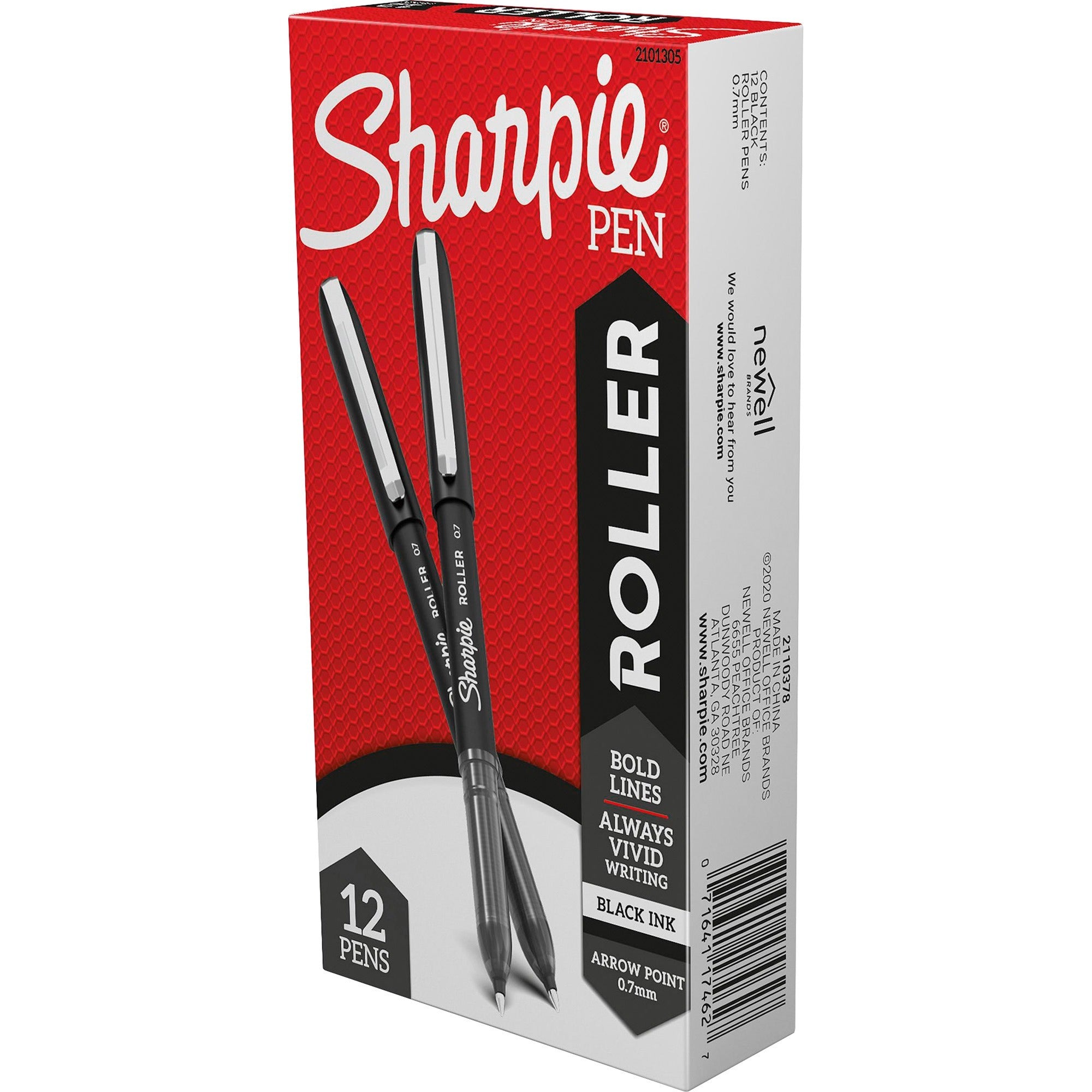 Sharpie Rollerball Pens - 0.7 mm Arrow Pen Point - 1 Dozen