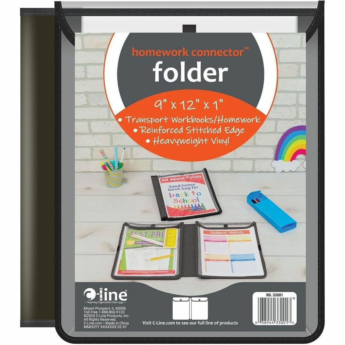 C-Line Homework Connector Pocket Folder - 1500