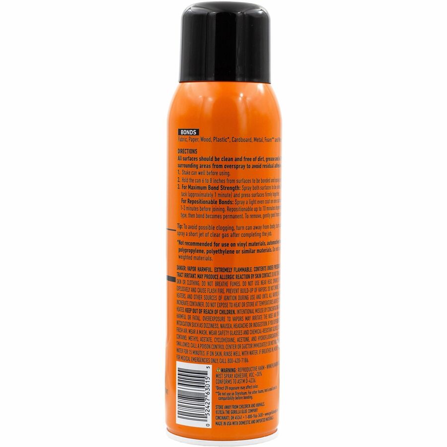 Gorilla Spray Adhesive - 14 oz - Clear - 1 Each