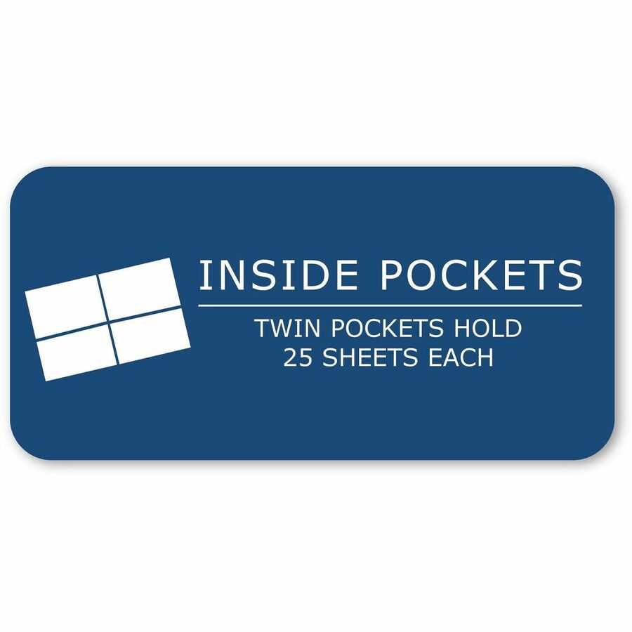 Roaring Spring Letter Fastener Folder - 8 1/2" x 11" - 50 Sheets Capacity - 3 x Prong Fastener(s) - 2 Internal Pocket(s) - 11 pt. - Yellow - 250 / Carton