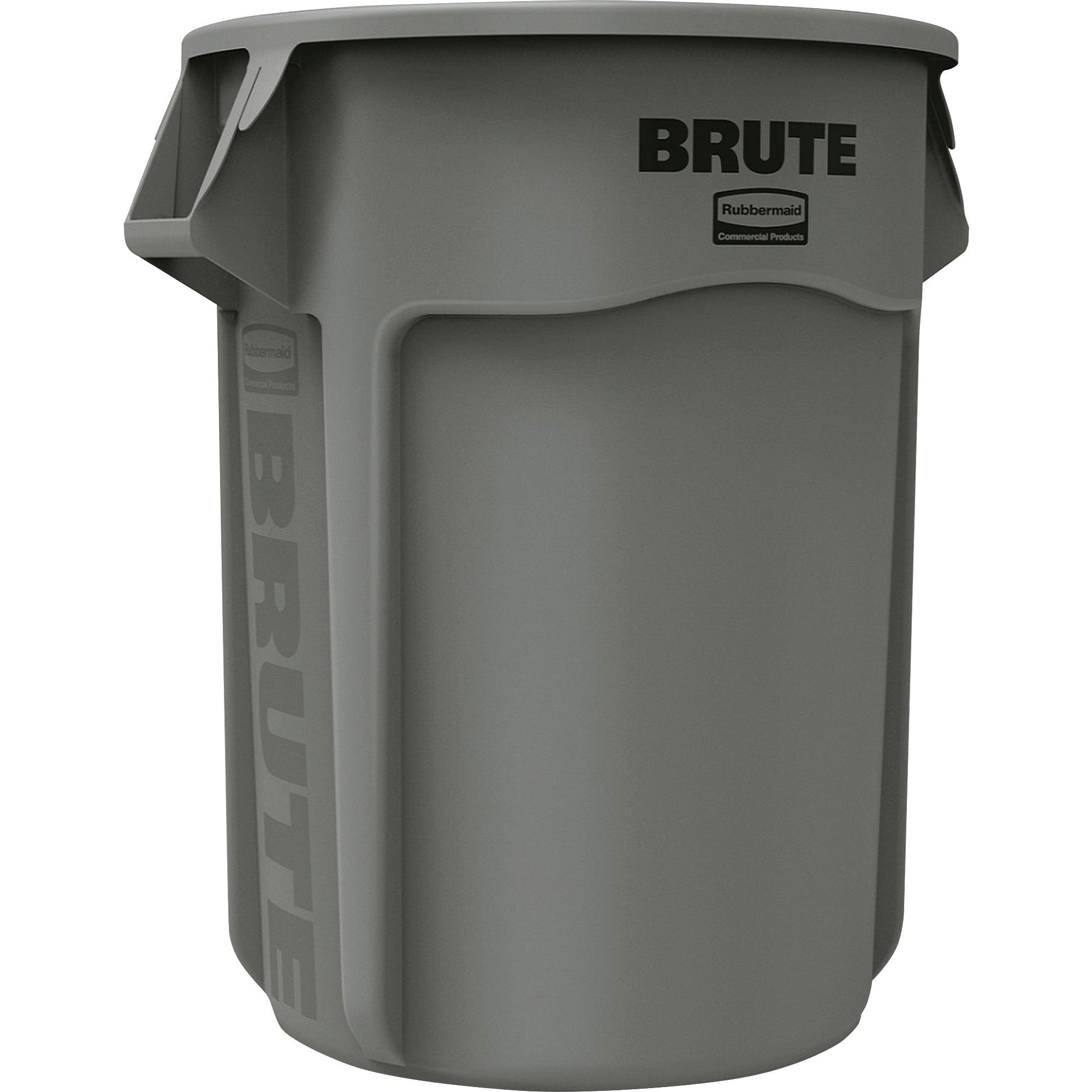 Rubbermaid Commercial Brute 55-Gallon Vented Containers - Heavy Duty UV Coated - 3/Carton - Waste & Lids
