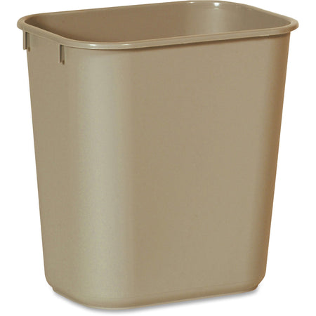 Rubbermaid Commercial 13 QT Wastebaskets - Durable Plastic Beige - 12/Carton - Waste Containers & Lids
