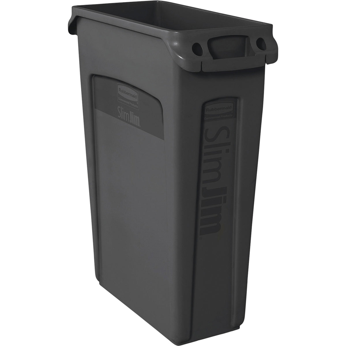 Rubbermaid Commercial Slim Jim 23-Gallon Waste Containers - Durable Rectangular Design - & Lids
