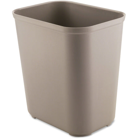 Rubbermaid Commercial Fire-Resistant Wastebaskets - Durable 28 QT 7 gal - Beige - Waste Containers & Lids