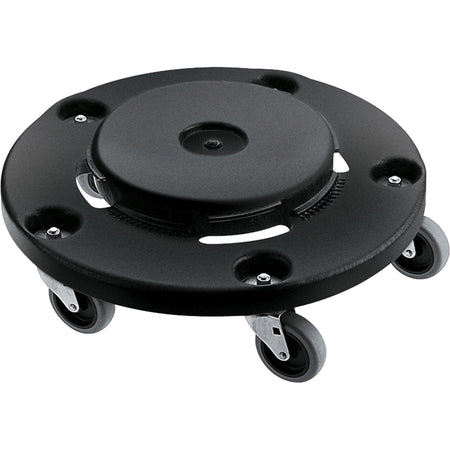 Rubbermaid Commercial Brute Easy Twist Round Dollies - 350 lb Capacity - 5 Casters - Structural Foam - 18.30" Width x 6.60" Height - Black - 2 / Carton