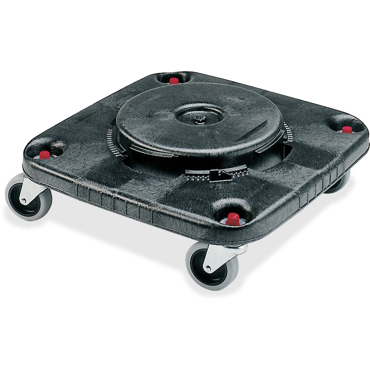 Rubbermaid Commercial Brute Square Container Dolly - 300 lb Capacity - Plastic - 17.25" Width x 6.25" Height - Black - 2 / Carton