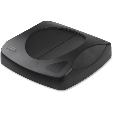 Rubbermaid Commercial Untouchable Swing Top Lid - Black (6/Carton) - Waste Containers & Lids