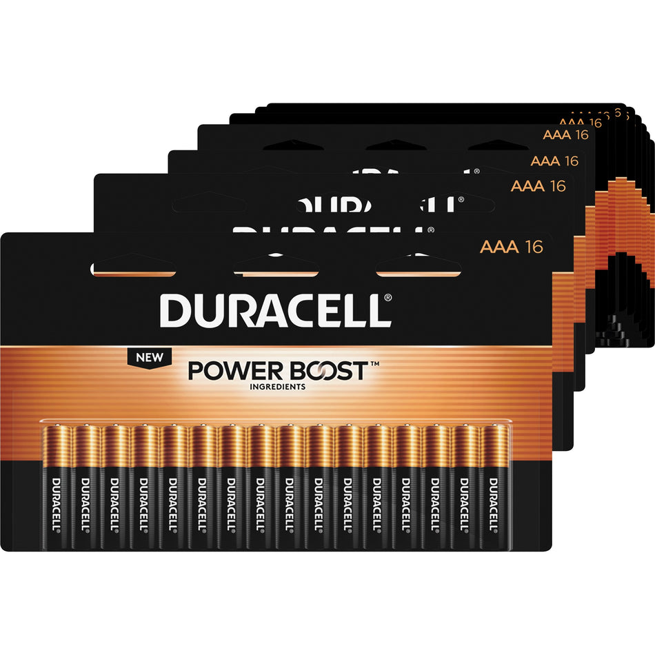 Duracell Coppertop Alkaline AAA Battery 16-Packs - For Multipurpose - AAA - 1.5 V DC - 16/Pack - 20 / Carton