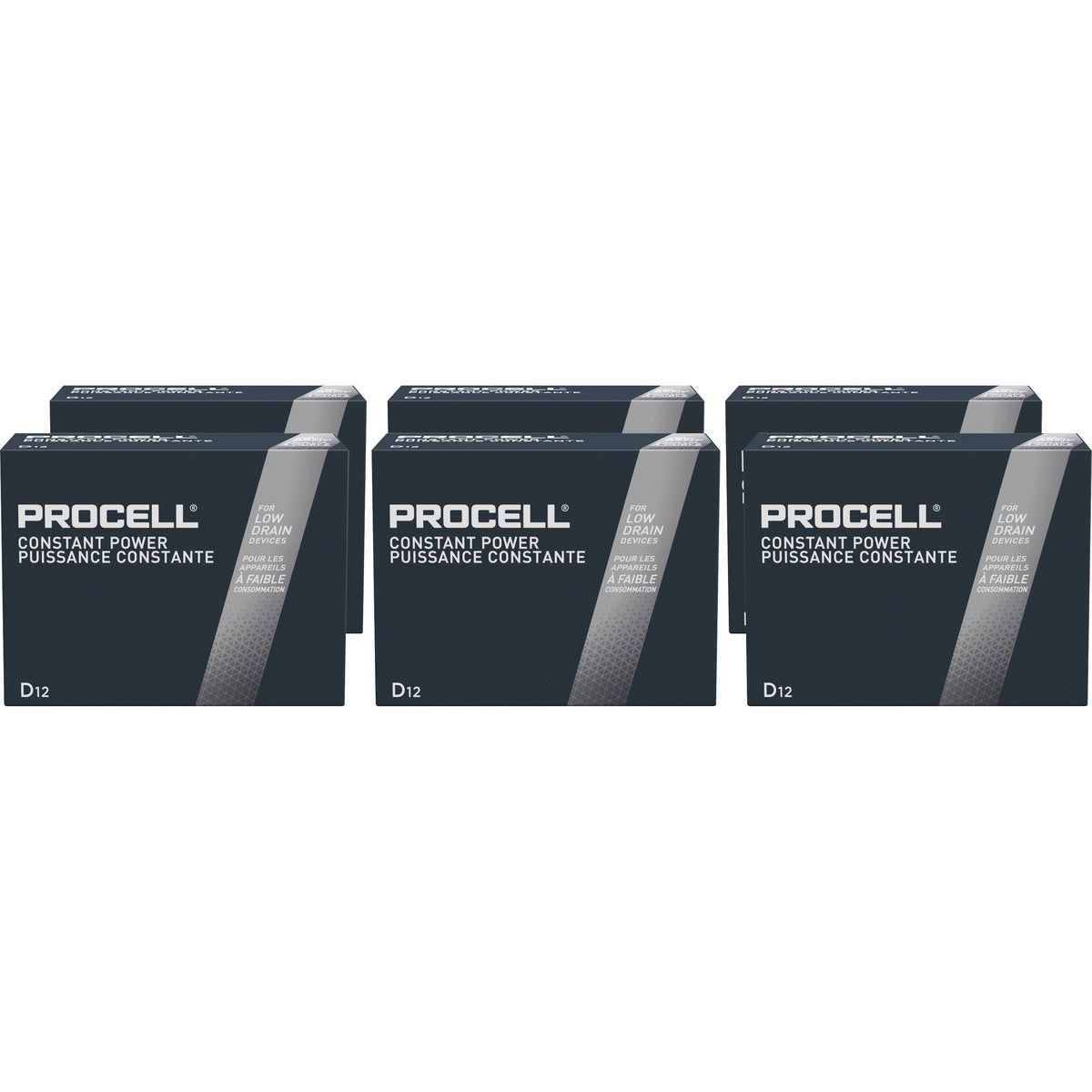 Procell by Duracell Alkaline D Batteries - 12 Boxes - 14000 mAh - 1.5V - Multipurpose - 6 Cartons - & Battery Chargers