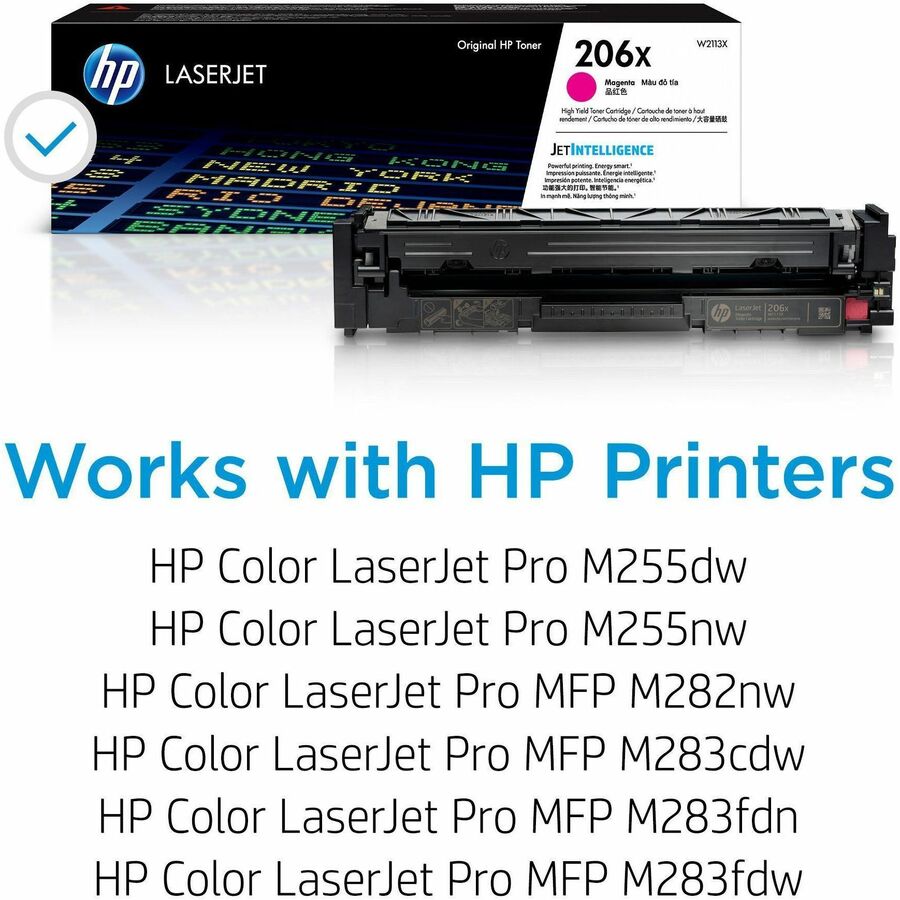 HP 206X Original High Yield Laser Toner Cartridge - Magenta - 1 Each - Alternate-Image1