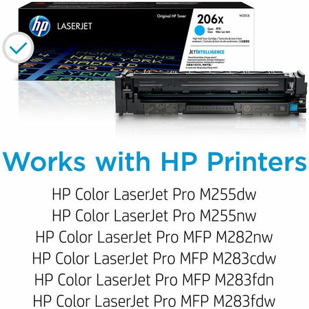 HP 206X Original High Yield Laser Toner Cartridge - Cyan - 1 Each - Alternate-Image1