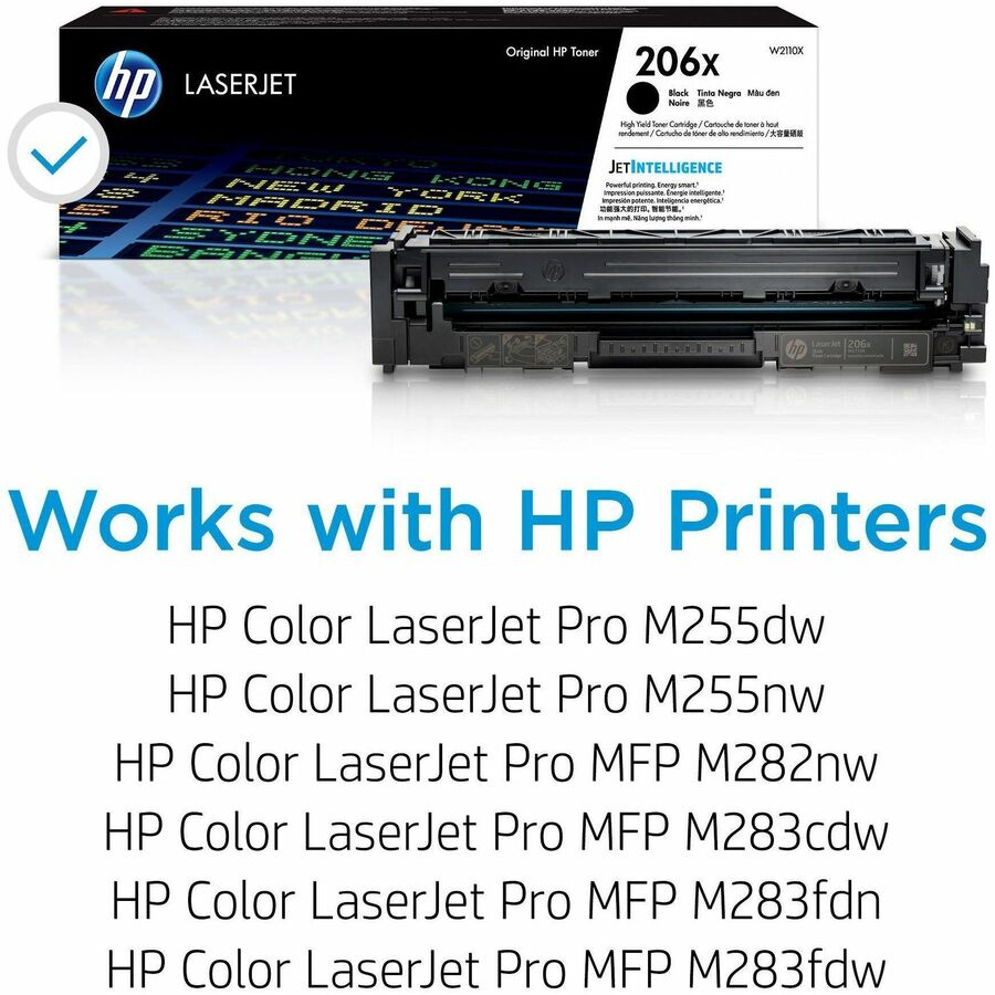 HP 206X Original High Yield Laser Toner Cartridge - Black - 1 Each - Alternate-Image1