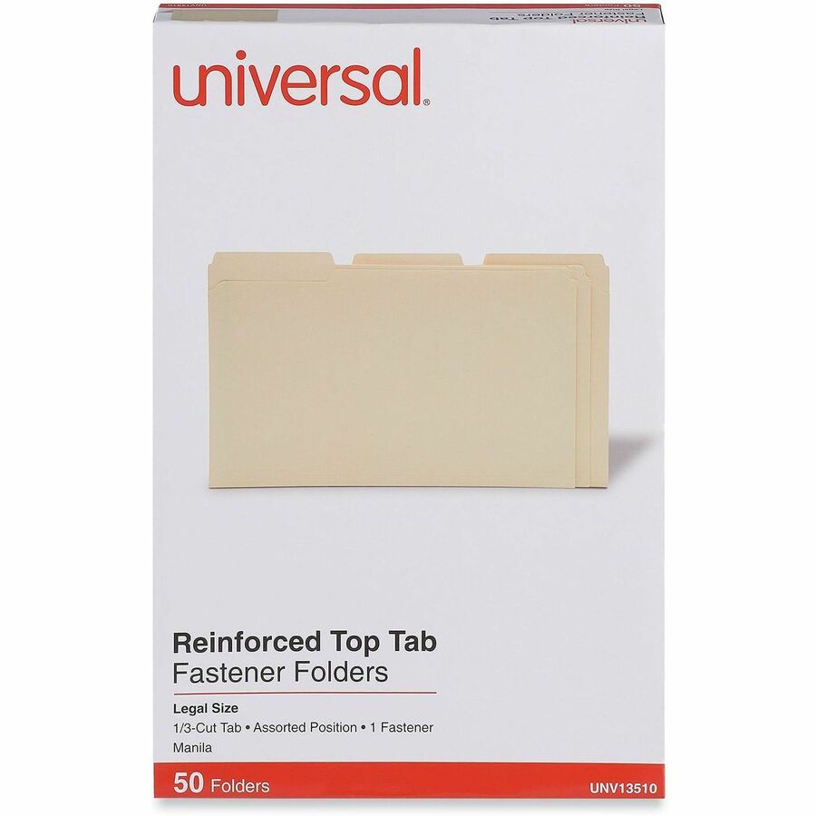 Universal 1/3 Tab Cut Legal Classification Folder - Alternate-Image1
