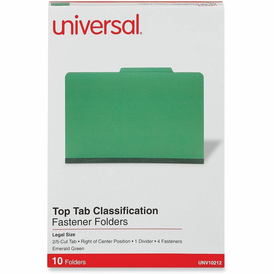 Universal 2/5 Tab Cut Legal Recycled Classification Folder - Alternate-Image1