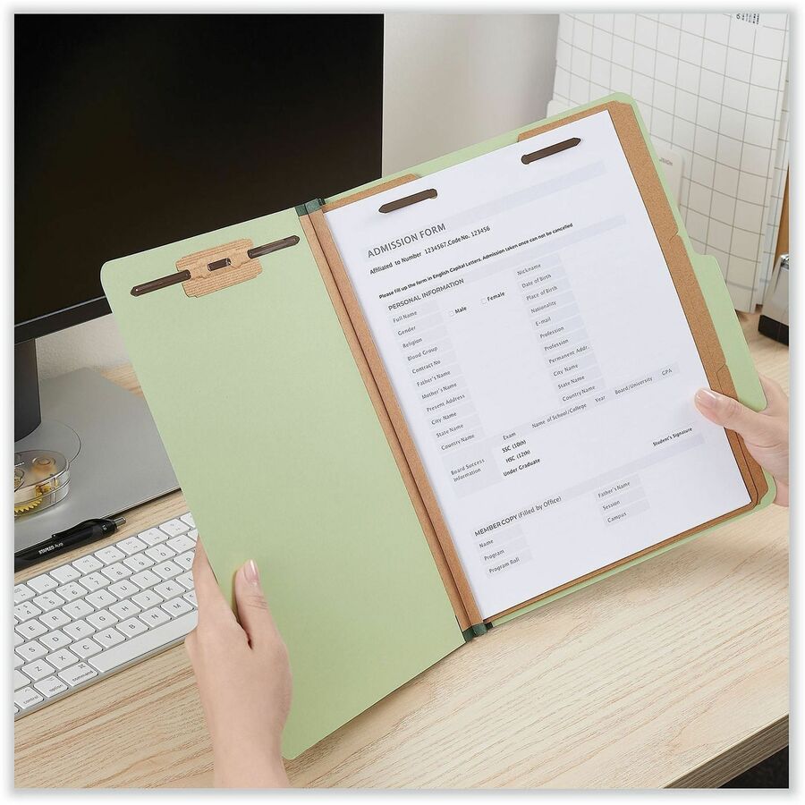 Universal 2/5 Tab Cut Letter Recycled Classification Folder - Alternate-Image3
