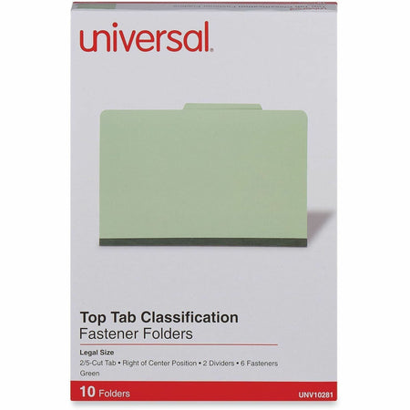 Universal 2/5 Tab Cut Legal Recycled Classification Folder - 2000