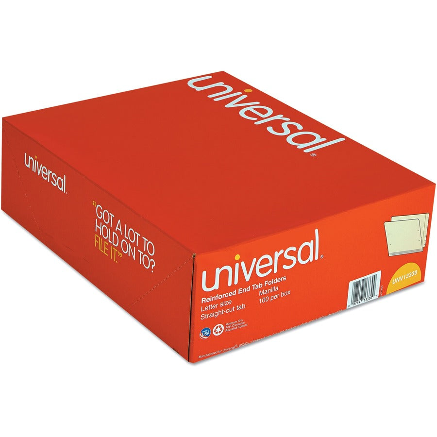 Universal Straight Tab Cut Letter Recycled End Tab File Folder - Alternate-Image1