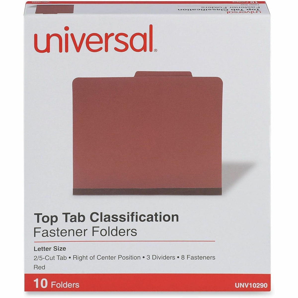 Universal 2/5 Tab Cut Letter Recycled Classification Folder - 2000