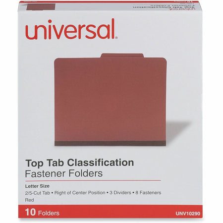 Universal 2/5 Tab Cut Letter Recycled Classification Folder - 2000