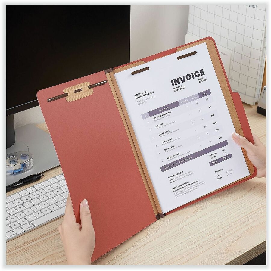 Universal 2/5 Tab Cut Letter Recycled Classification Folder - Alternate-Image1