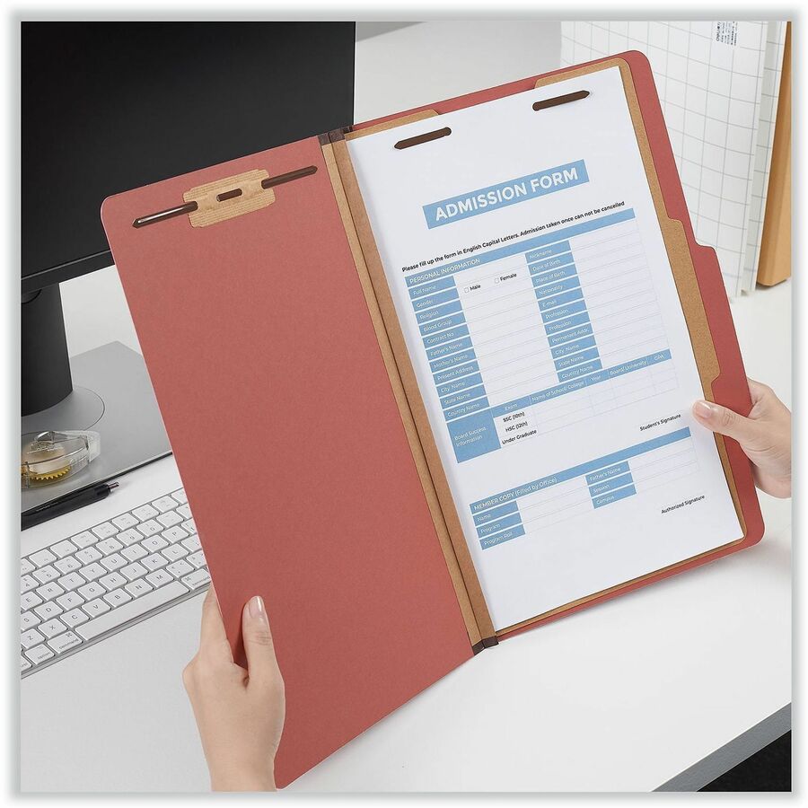 Universal 2/5 Tab Cut Legal Recycled Classification Folder - Alternate-Image2