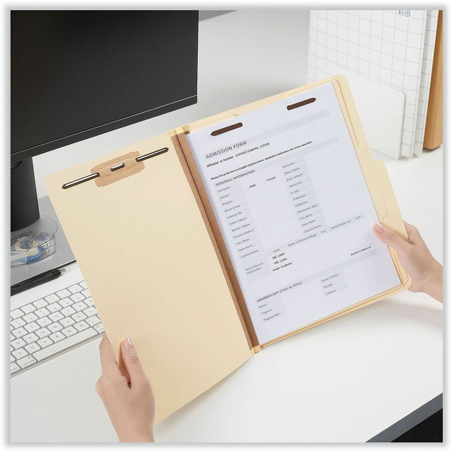 Universal 2/5 Tab Cut Letter Recycled Classification Folder - Alternate-Image3