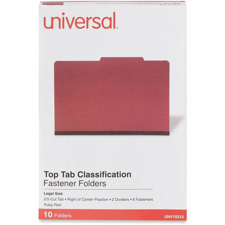 Universal 2/5 Tab Cut Legal Recycled Classification Folder - 2000