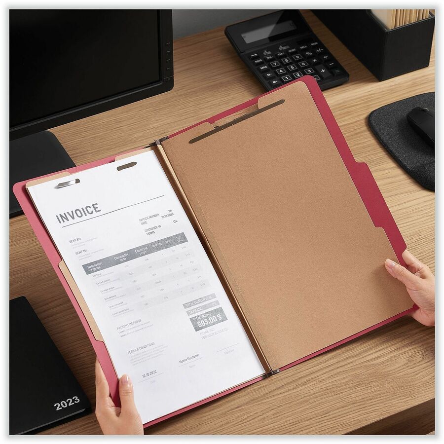 Universal 2/5 Tab Cut Legal Recycled Classification Folder - Alternate-Image3