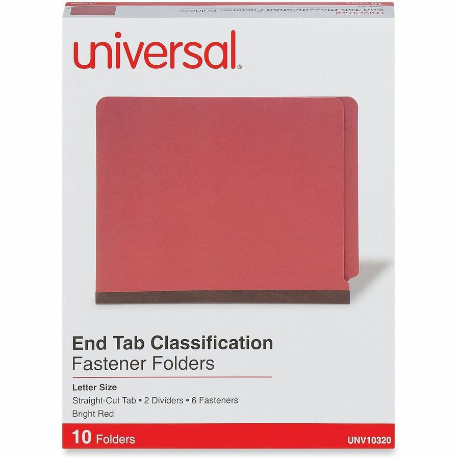 Universal Straight Tab Cut Letter Recycled Classification Folder - Alternate-Image1