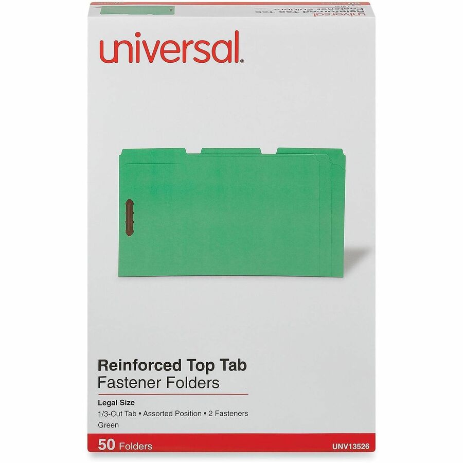 Universal 1/3 Tab Cut Legal Recycled Classification Folder - Alternate-Image1