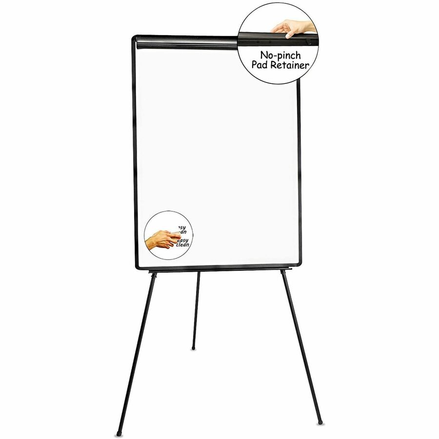 Universal Dry Erase Board with Tripod Easel, 29" x 41" , White Surface - Alternate-Image2