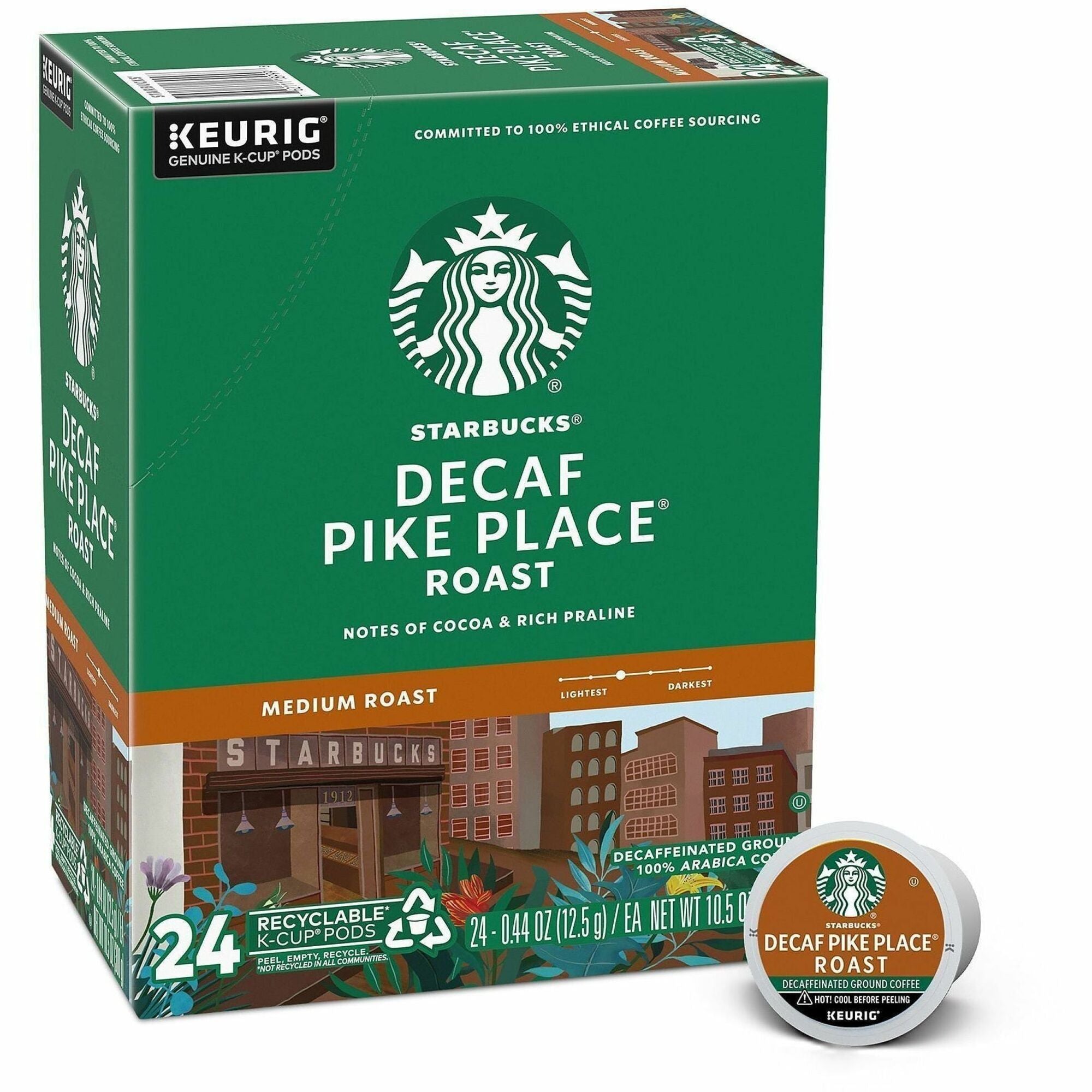 Starbucks K-Cup Decaf Pike Place Roast Coffee - 2000