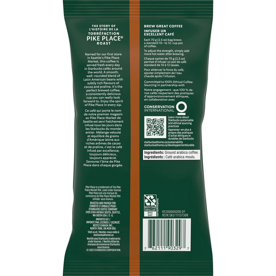 Starbucks Pike Place Medium Roast Coffee - Rear