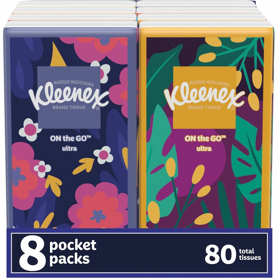 Kleenex Go Packs Facial Tissues - Front