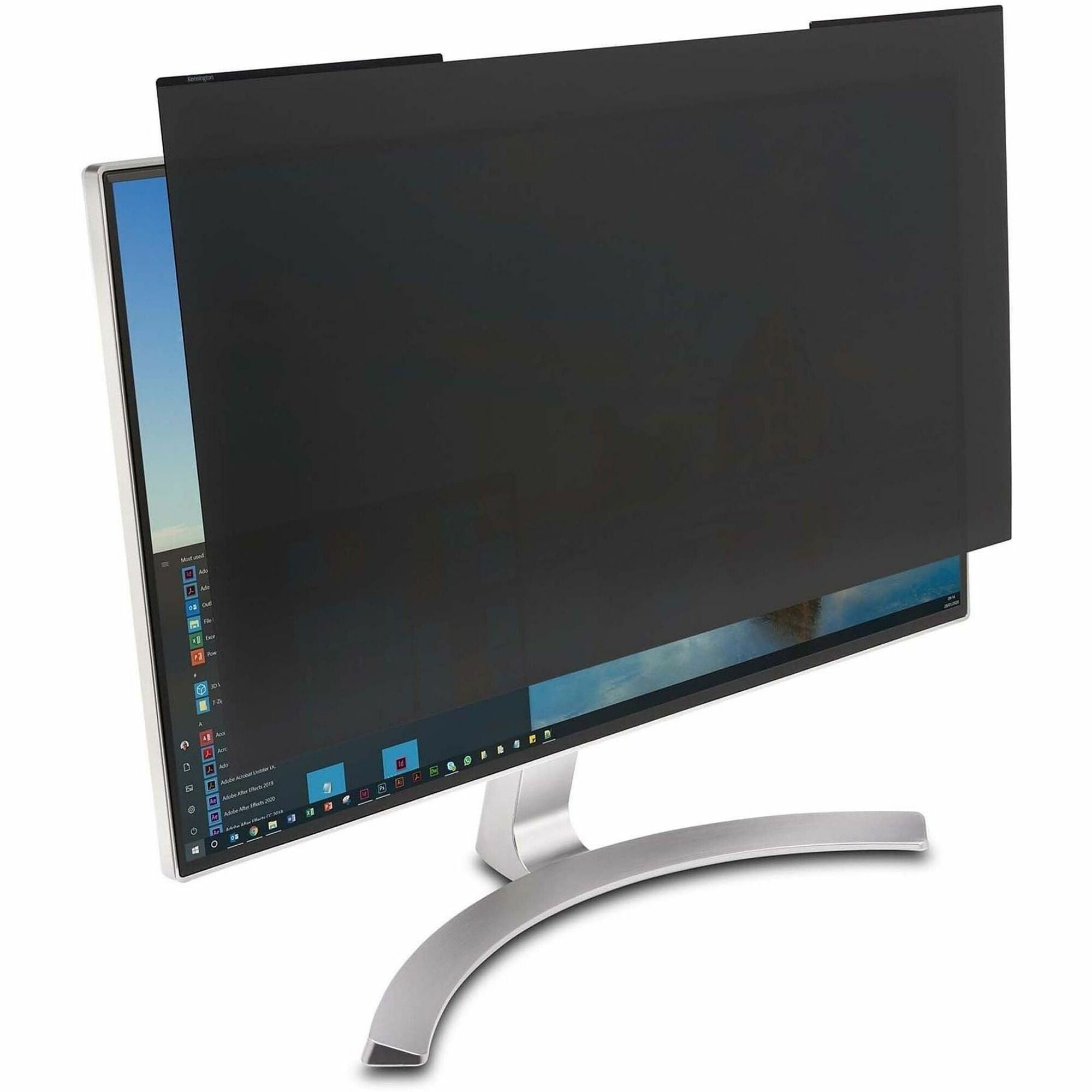 Kensington MagPro 27.0" Monitor Privacy Screen with Magnetic Strip Black - For 27" Widescreen LCD Monitor - 16:9 - Scratch Resistant, Damage Resistant - Anti-glare - 1 Each