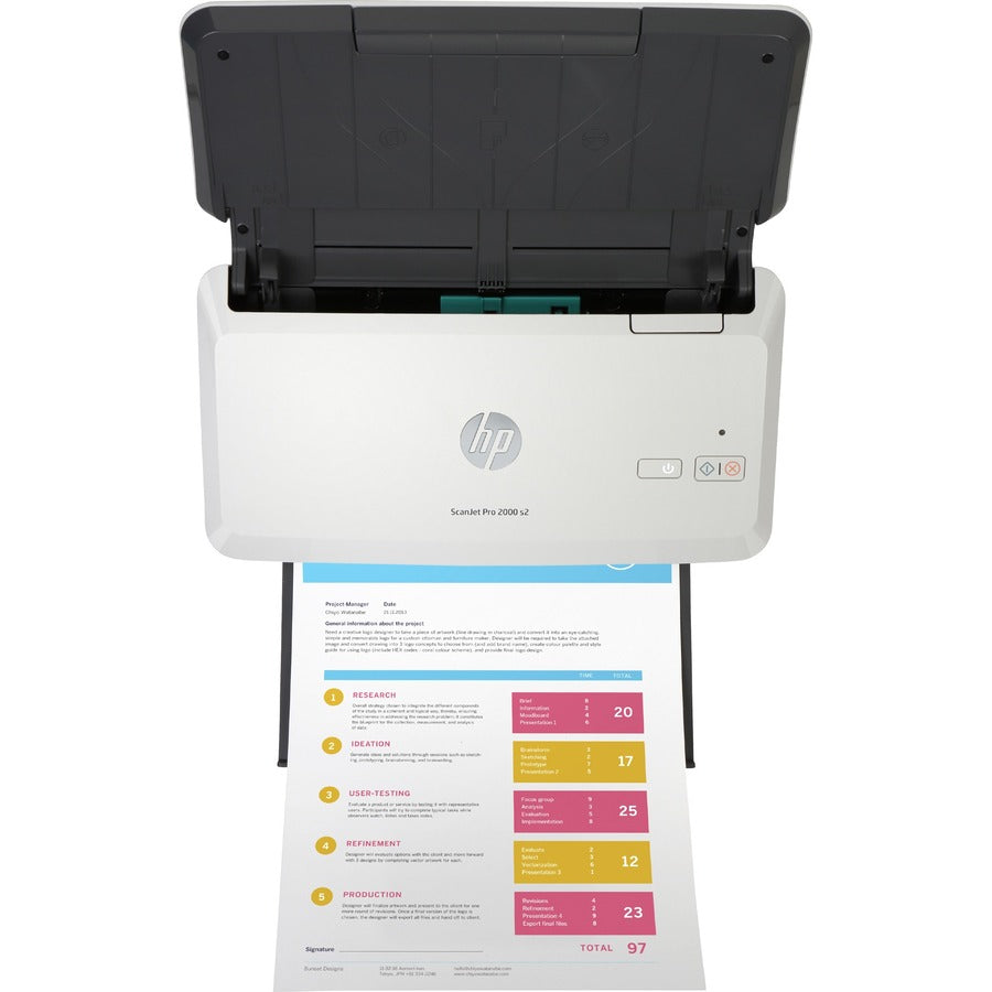 HP ScanJet Pro 2000 s2 Sheetfed Scanner - 600 dpi Optical - Top