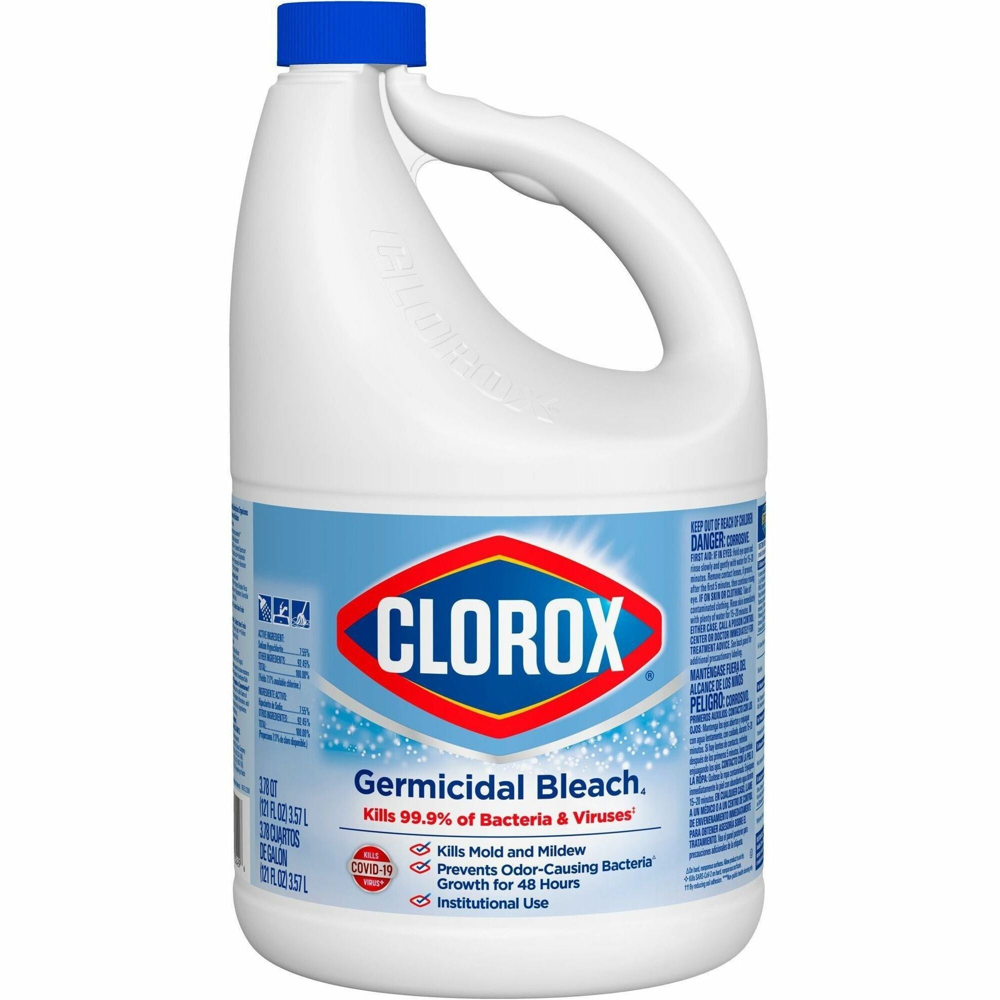 Clorox Germicidal Bleach - Concentrate - 121 fl oz (3.8 quart) - Regular Scent - White - 1 Each