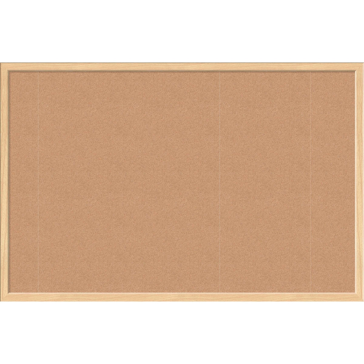 U Brands Cork Bulletin Board - 24" Board Height x 36" Board Width - Natural Cork Surface - Self-healing, Durable, Mounting System, Tackable, Sturdy - Birch Wood Frame - 1 Each