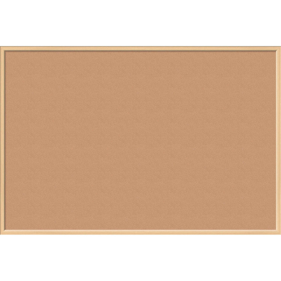 U Brands Cork Bulletin Board - 48" Board Height x 72" Board Width - Natural Cork Surface - Self-healing, Durable, Mounting System, Tackable, Sturdy - Birch Wood Frame - 1 Each