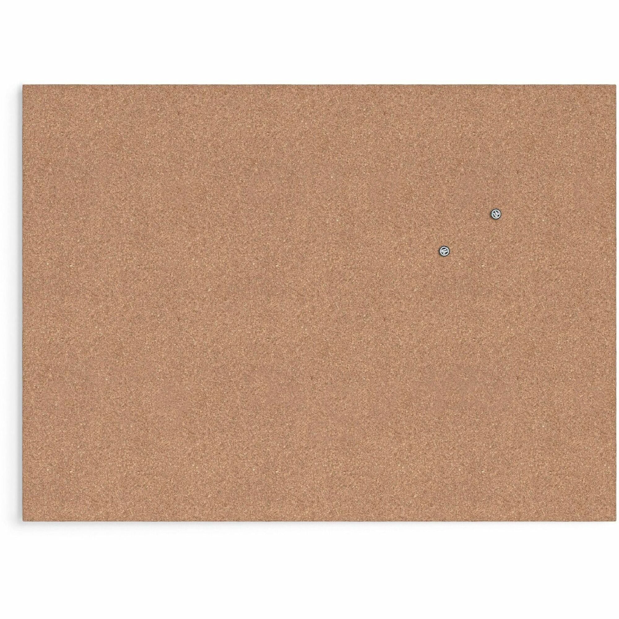 U Brands Frameless Cork Canvas Bulletin Board - 18" Board Height x 24" Board Width - Natural Cork Surface - Self-healing, Durable, Mounting System, Tackable, Frameless - 1 Each