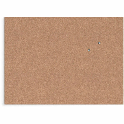 U Brands Frameless Cork Canvas Bulletin Board - 18" Board Height x 24" Board Width - Natural Cork Surface - Self-healing, Durable, Mounting System, Tackable, Frameless - 1 Each