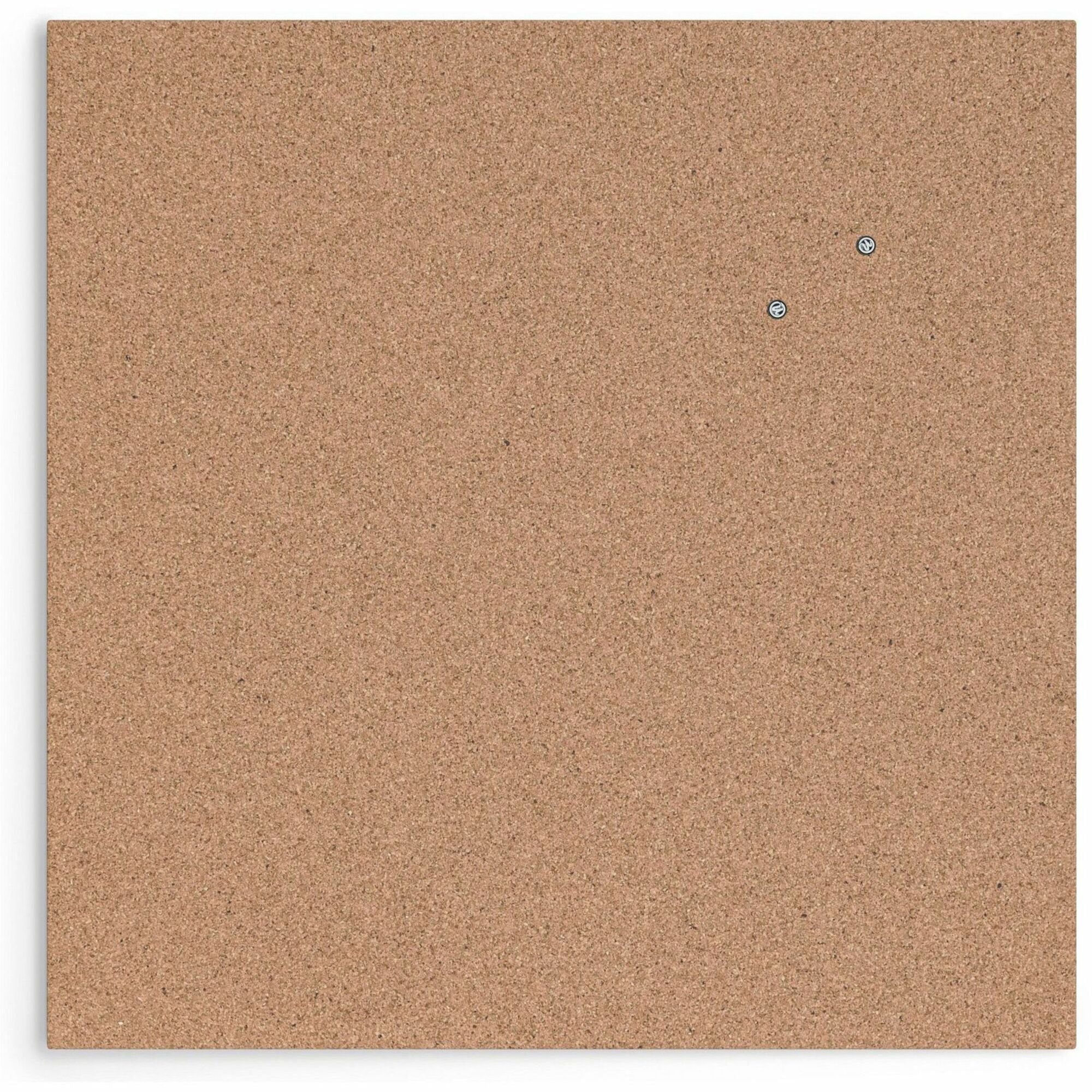 U Brands Frameless Cork Canvas Bulletin Board - 24" Board Height x 24" Board Width - Natural Cork Surface - Self-healing, Durable, Mounting System, Tackable, Frameless - 1 Each