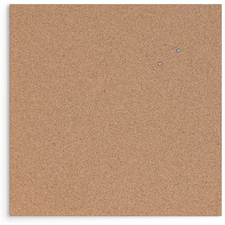 U Brands Frameless Cork Canvas Bulletin Board - 24" Board Height x 24" Board Width - Natural Cork Surface - Self-healing, Durable, Mounting System, Tackable, Frameless - 1 Each