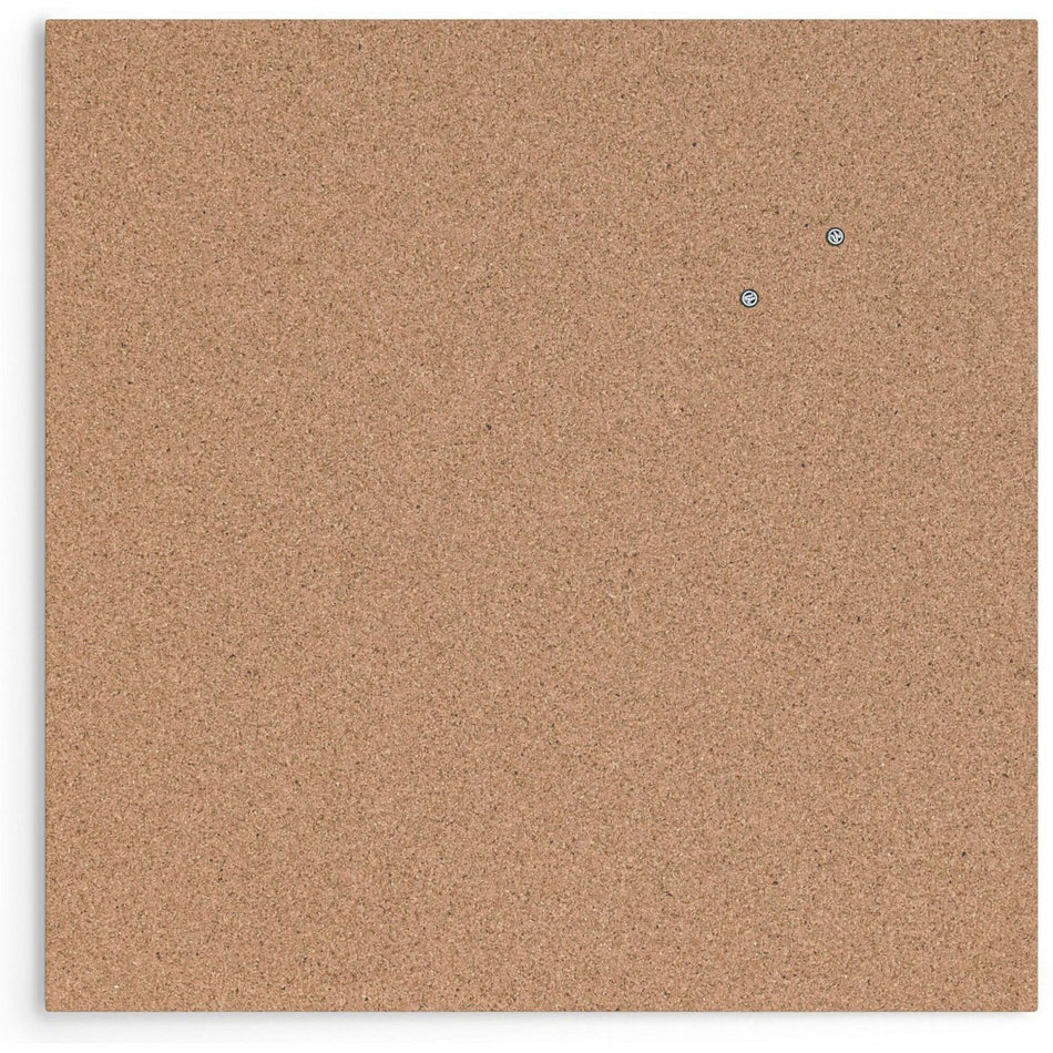 U Brands Frameless Cork Canvas Bulletin Board - 24" Board Height x 24" Board Width - Natural Cork Surface - Self-healing, Durable, Mounting System, Tackable, Frameless - 1 Each