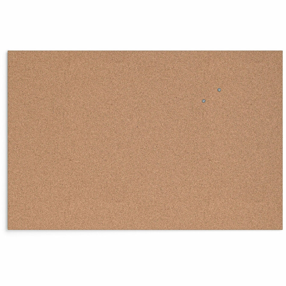 U Brands Frameless Cork Canvas Bulletin Board - 24" Board Height x 36" Board Width - Natural Cork Surface - Self-healing, Durable, Mounting System, Tackable, Frameless - 1 Each